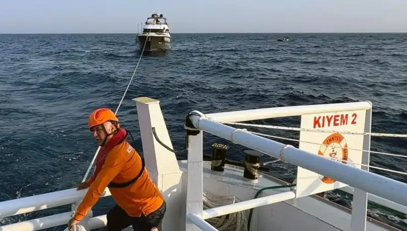 Marmaris Açıklarında Sürüklenen Tekne, Cesur Kaptanlarla Kurtarıldı!