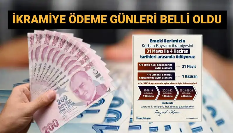Emeklilere Bayram İkramiyeleri Ne Zaman Hesaplara Geçiyor?