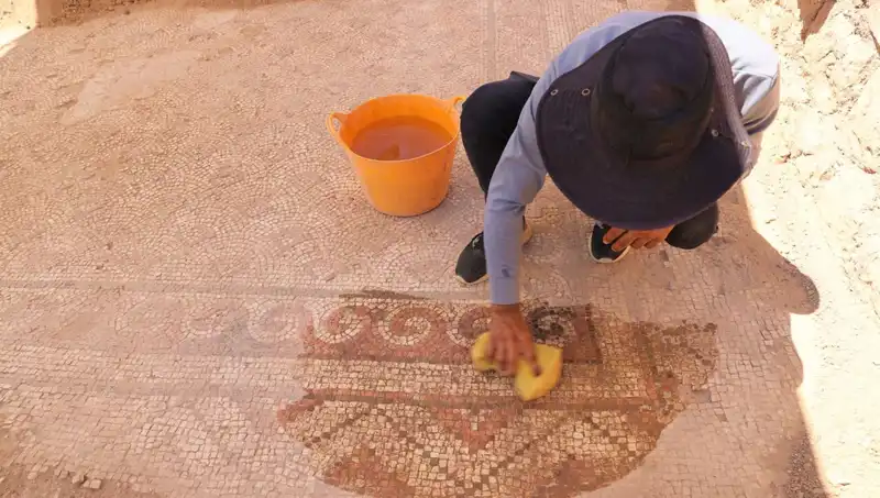 Mardin’de Keşfedilen 1500 Yıllık Mozaik, Tarihin Derinliklerine Yolculuk Sunuyor