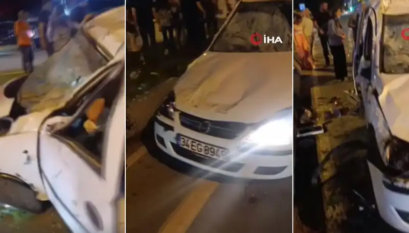 İstanbul Sahil Yolunda Yasak Ters Yolda Uçurum Kenarında Kaza